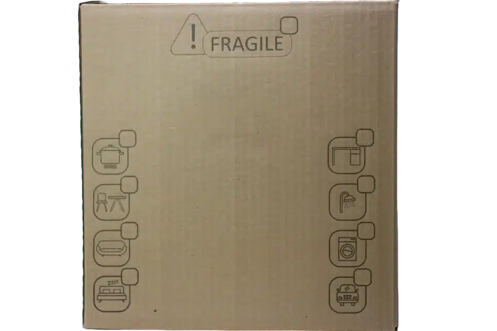 Tranche du carton avec pictogramme
